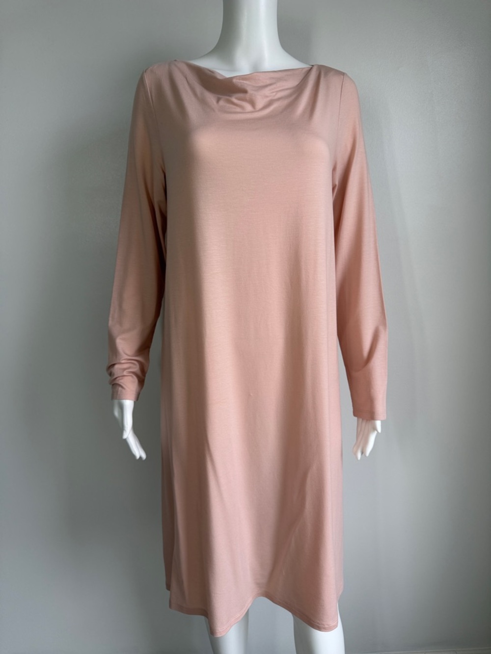 Eileen Fisher Fine Jersey Cowl Neck Dress - Size S
